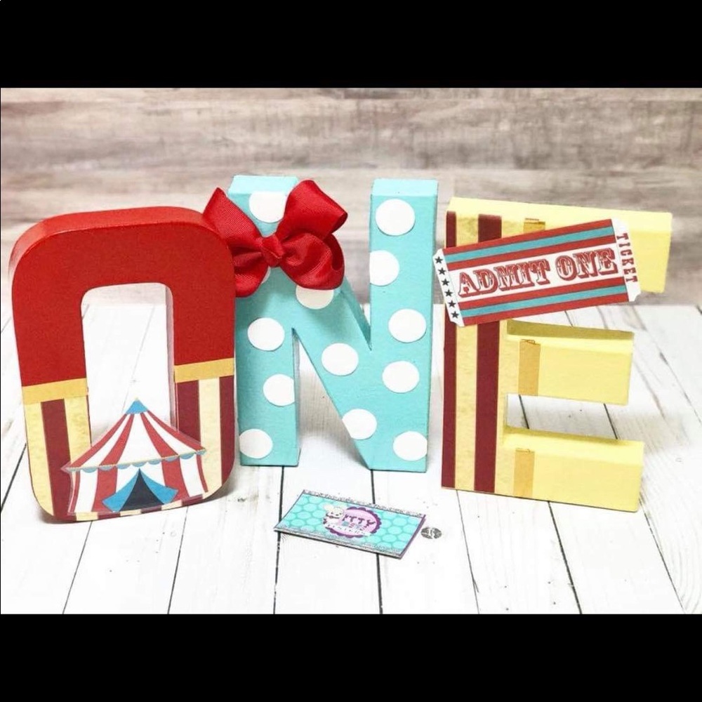Circus ONE letters props for party